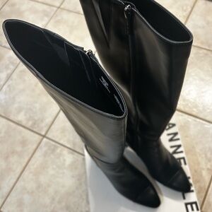 Ann Klein Black Knee-High Women's Boots Size 9.5